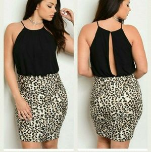 Cheetah and Black Dress (New never been worn)